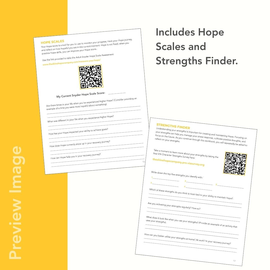 Hopeful Mindsets for Recovery Workbook (Digital)