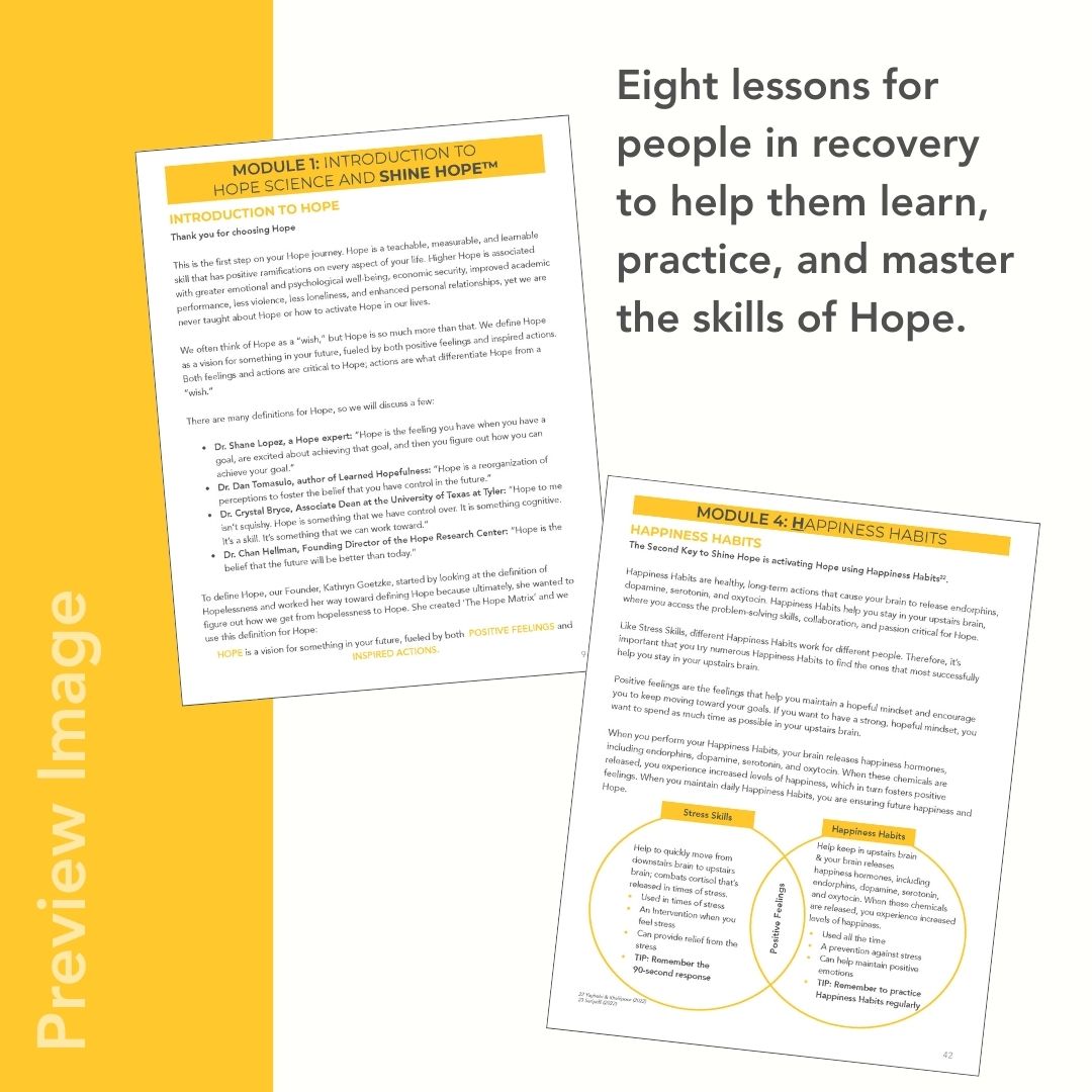 Hopeful Mindsets for Recovery Workbook (Digital)