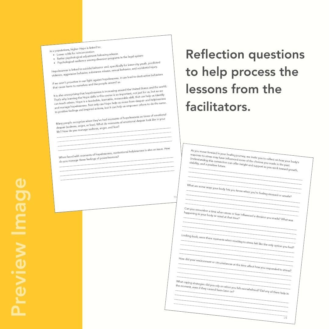 Hopeful Mindsets for Incarcerated Populations Workbook (Digital)