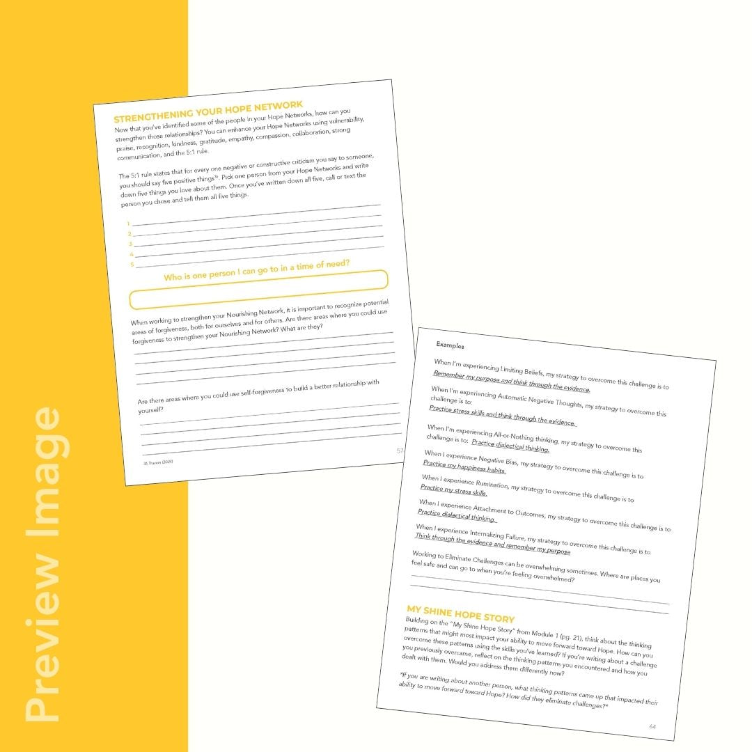 Hopeful Mindsets for Recovery Workbook (Digital)