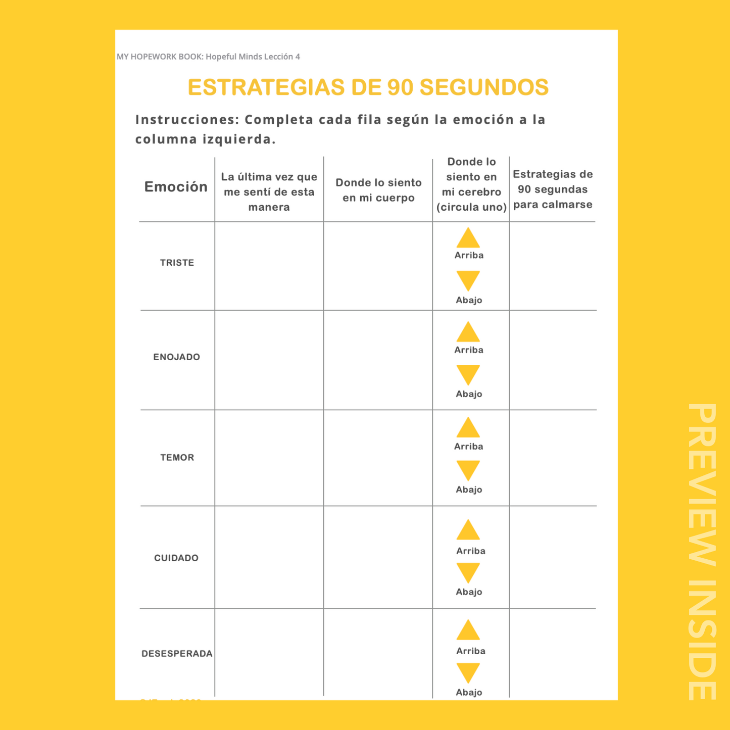 Hopeful Minds Deep Dive Hopework Book - Spanish Edition (Print)