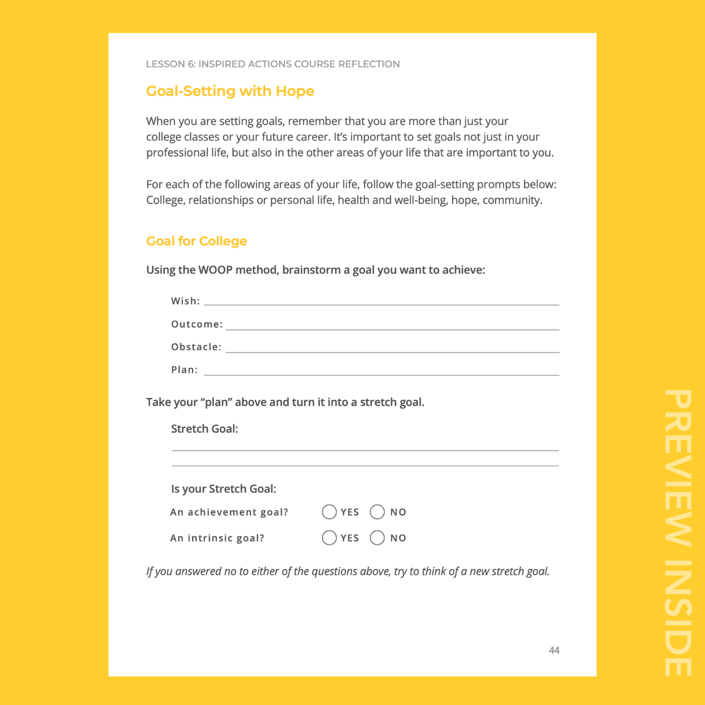 Hopeful Mindsets® on the College Campus Coursebook (Digital)