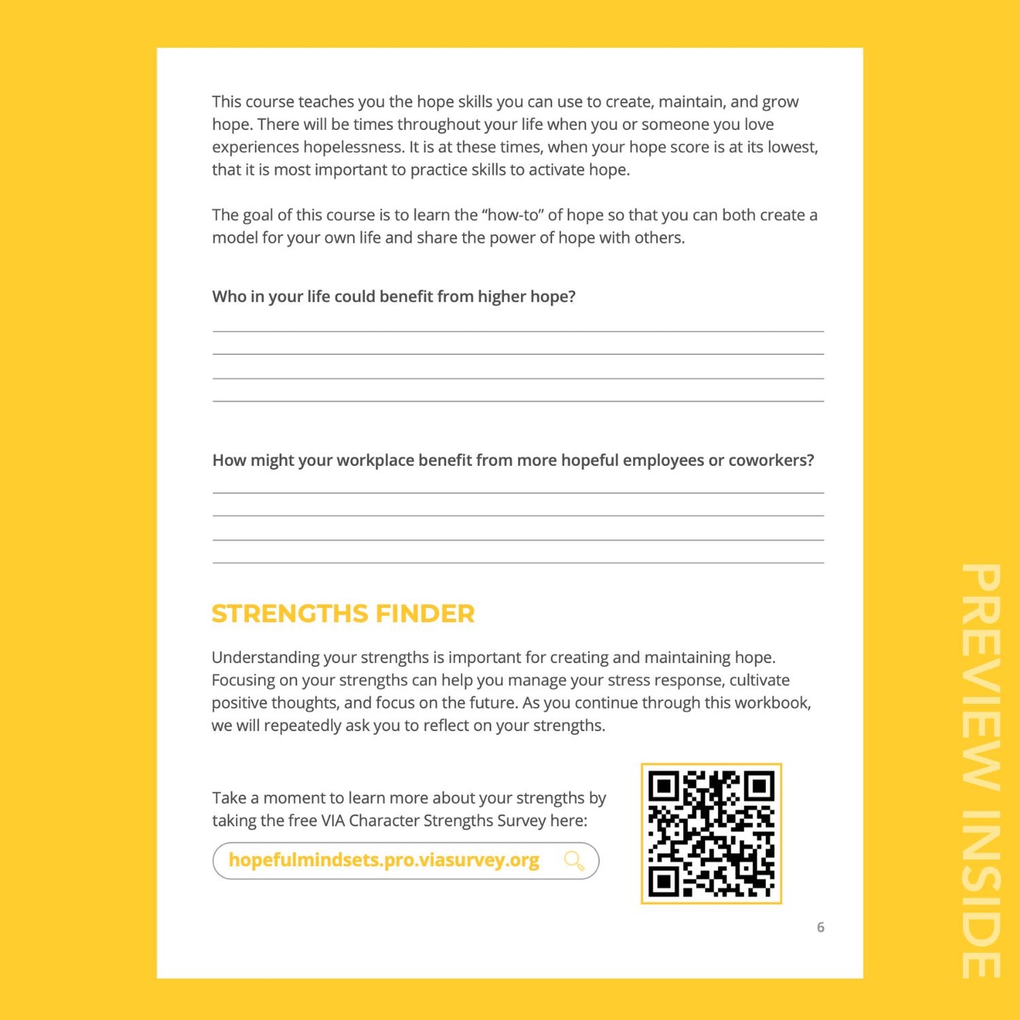 Hopeful Mindsets® in the Workplace Overview Workbook (Digital)