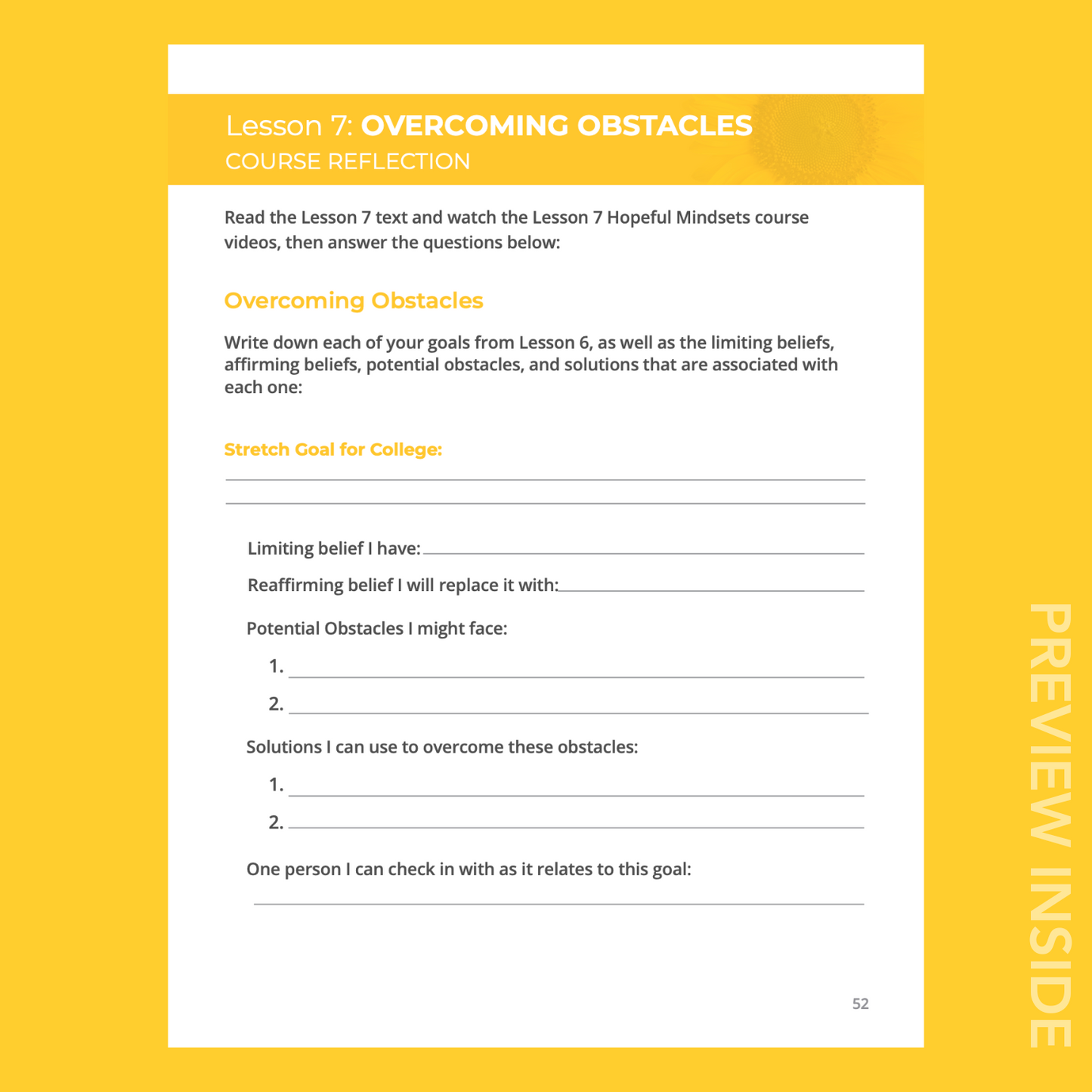 Hopeful Mindsets® on the College Campus Coursebook (Digital)