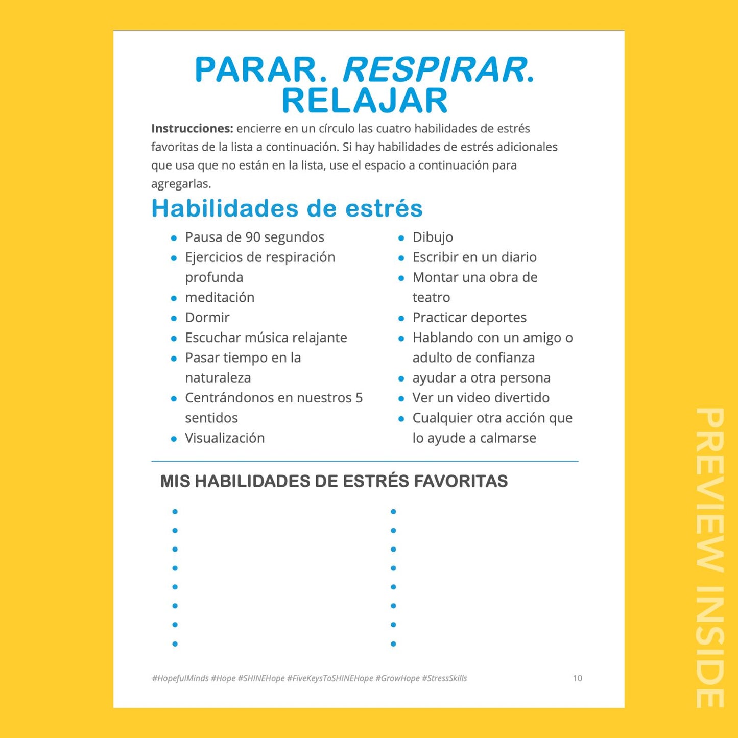 Hopeful Minds Overview Hopework Book - Spanish Edition (Digital)