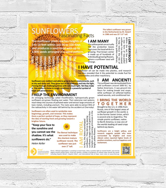 Sunflower Fascinating Facts Small Poster (Print)