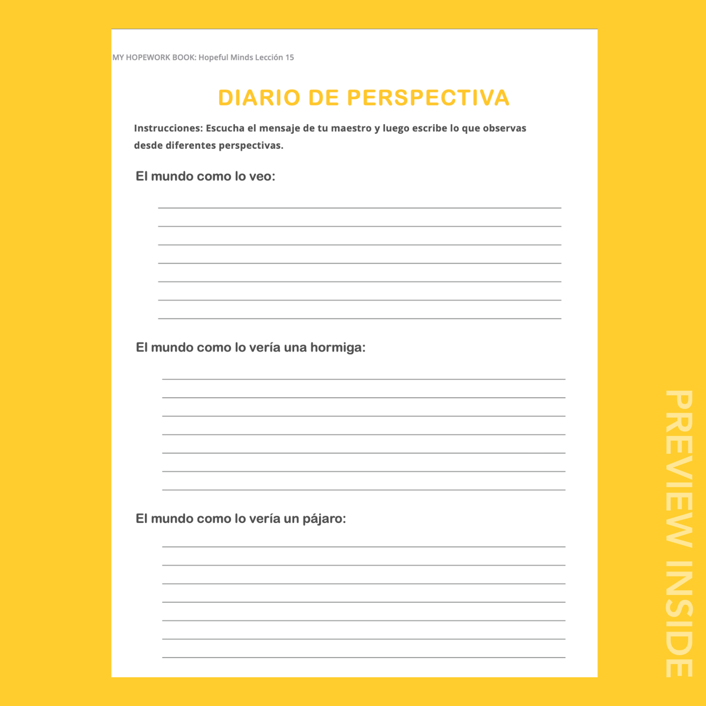 Hopeful Minds Deep Dive Hopework Book - Spanish Edition (Print)