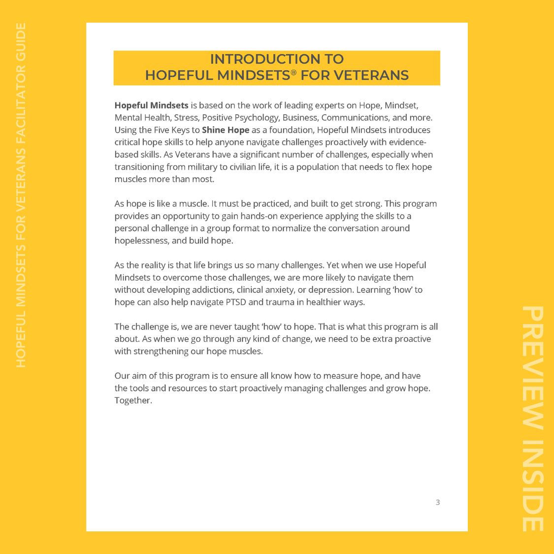 Hopeful Mindsets® for Veterans Facilitator Guide (Digital)
