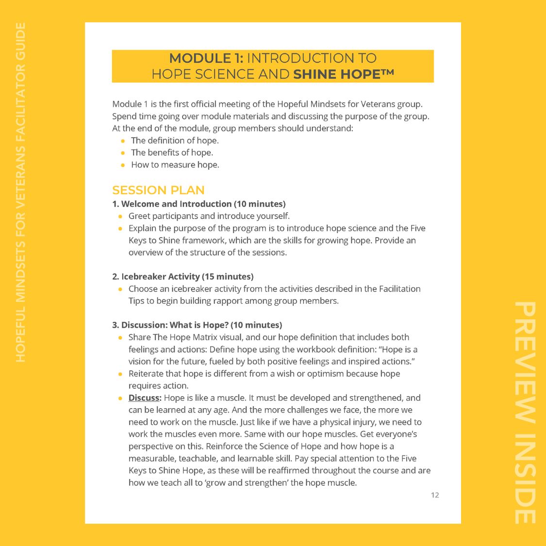 Hopeful Mindsets® for Veterans Facilitator Guide (Digital)