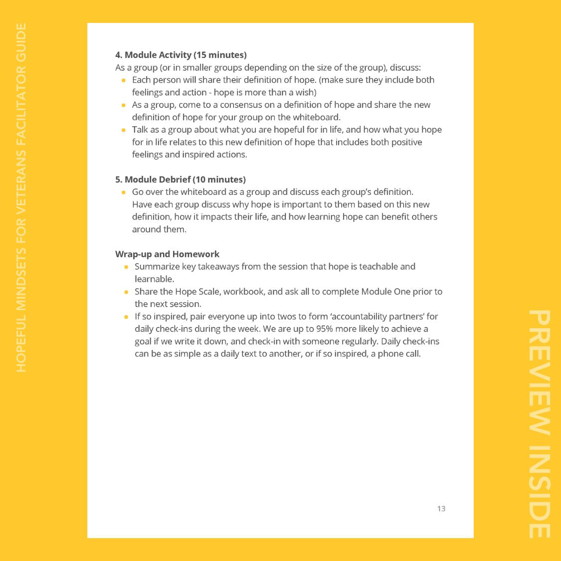 Hopeful Mindsets® for Veterans Facilitator Guide (Digital)