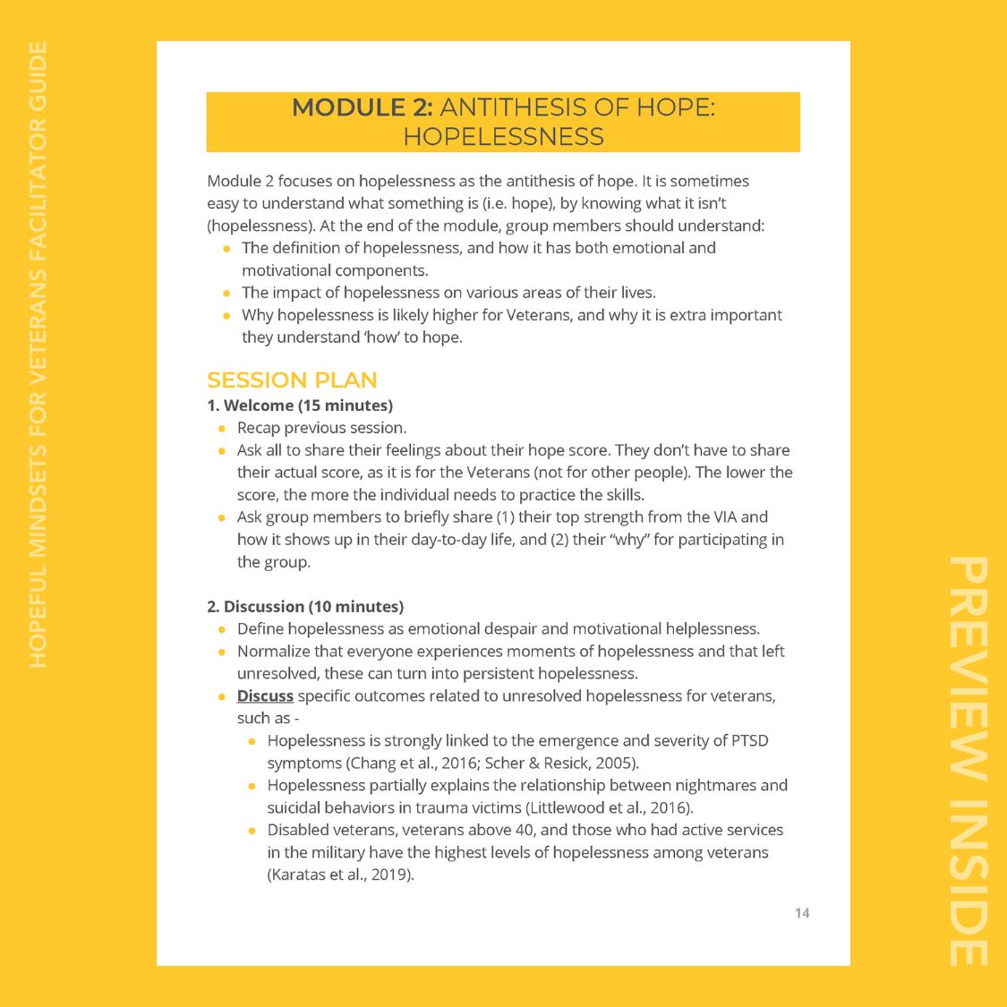 Hopeful Mindsets® for Veterans Facilitator Guide (Digital)