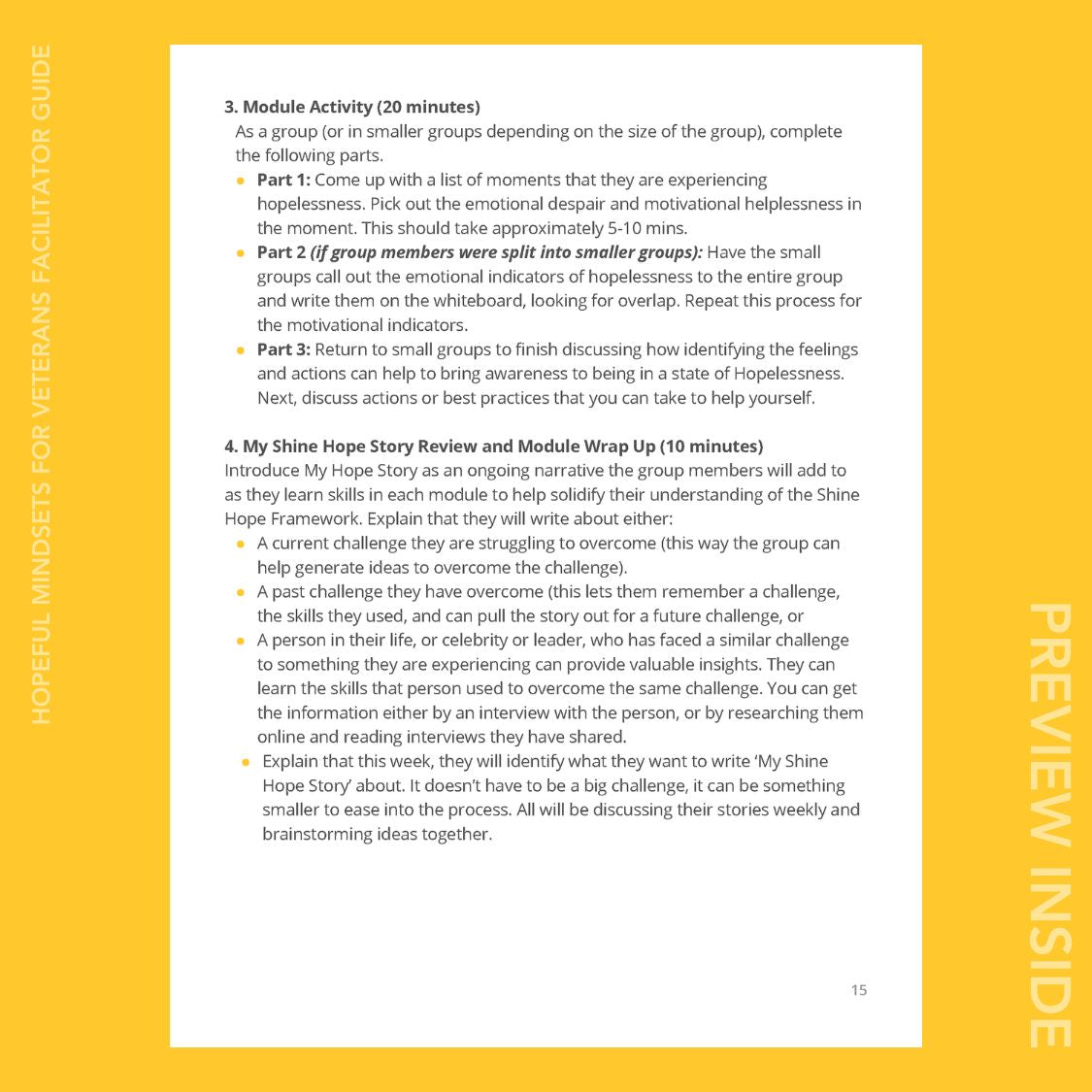 Hopeful Mindsets® for Veterans Facilitator Guide (Digital)