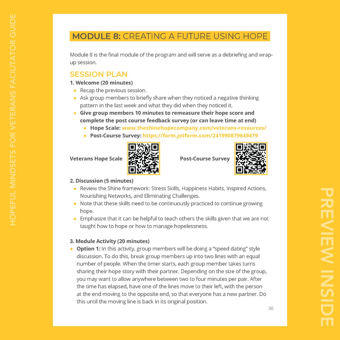 Hopeful Mindsets® for Veterans Facilitator Guide (Digital)