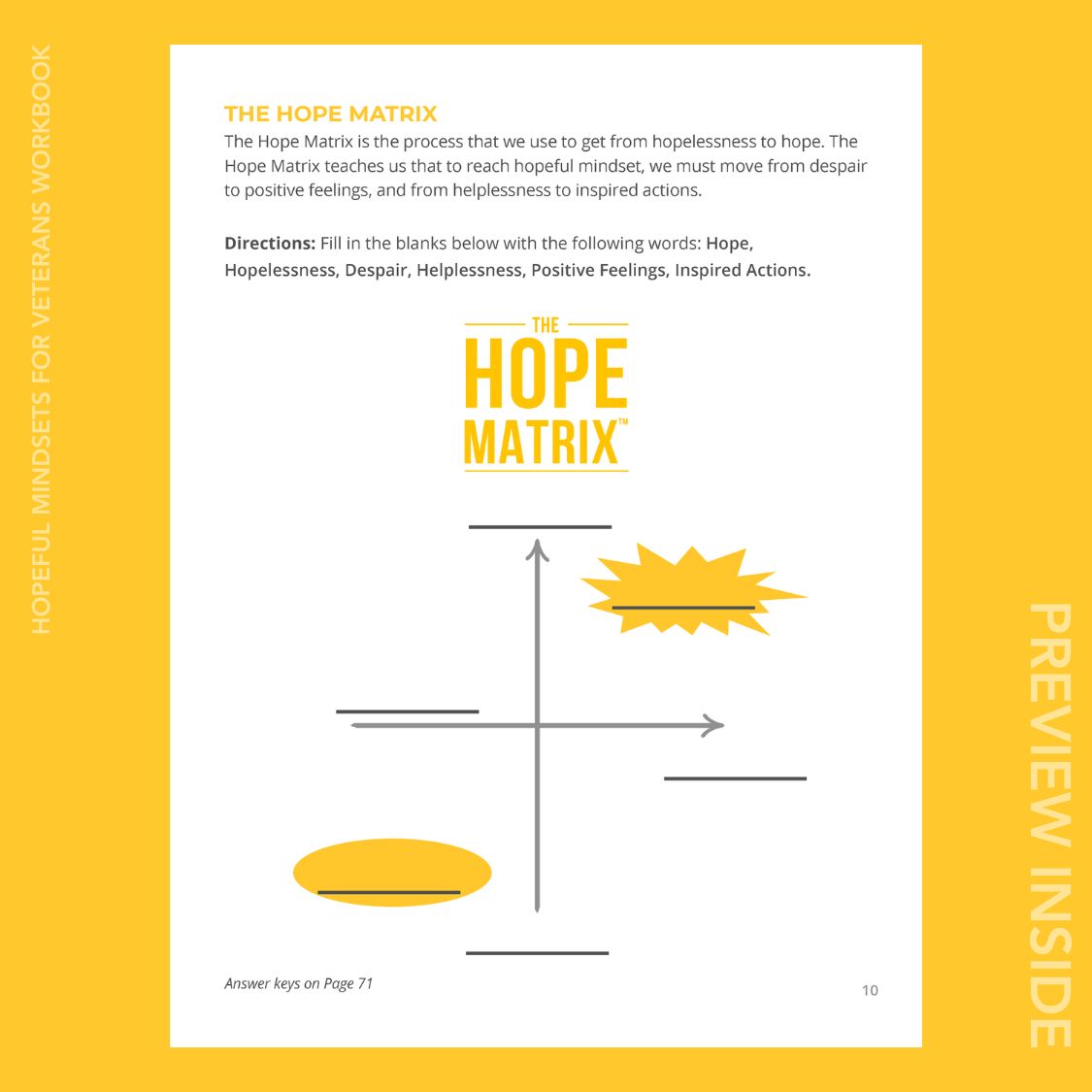 Hopeful Mindsets for Veterans Workbook (Print)