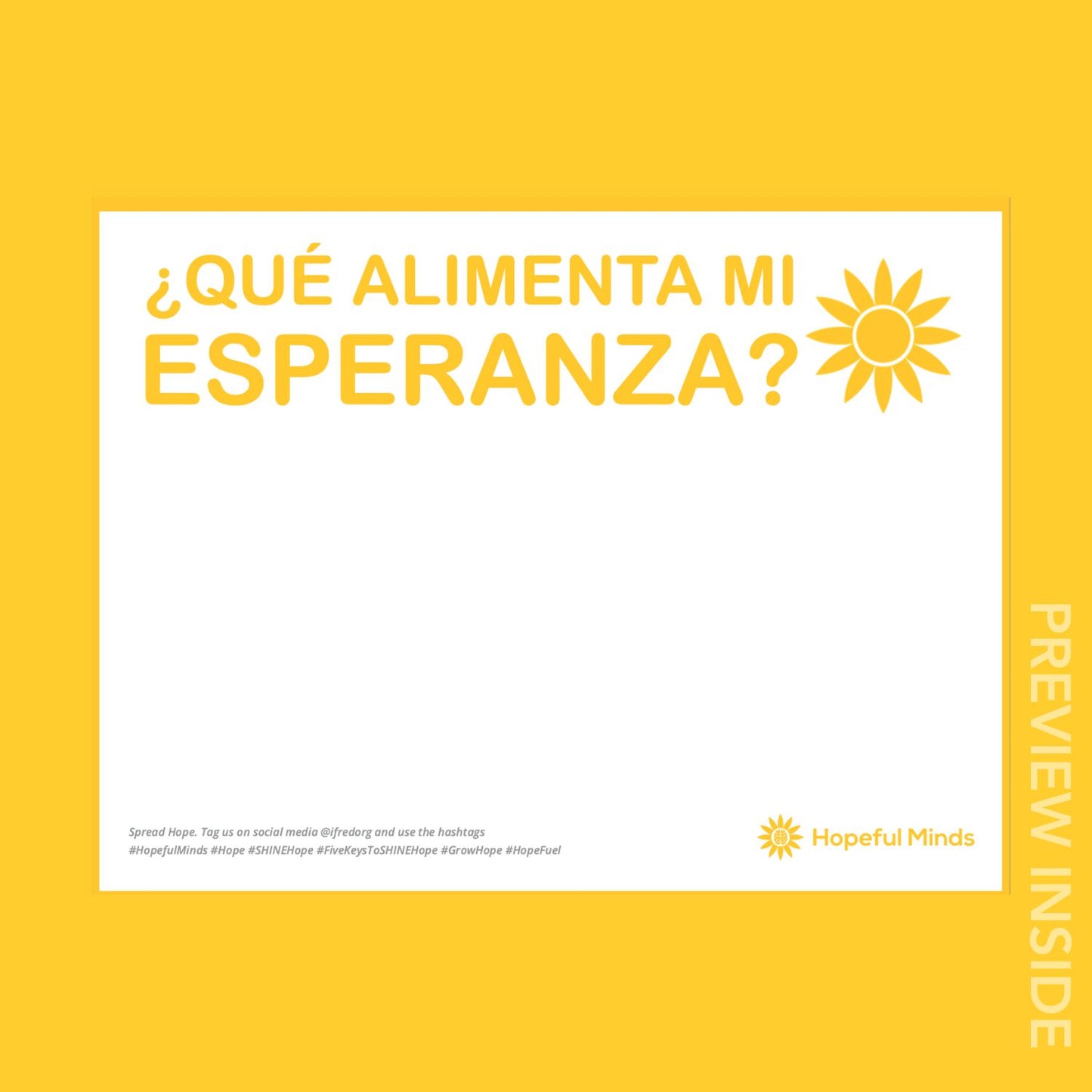 Hopeful Minds Overview Hopework Book - Spanish Edition (Digital)
